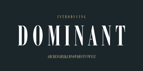 Elegant Alphabet Letters Font Set. Classic Lettering Typography Fonts. Regular Uppercase. Vector Illustration