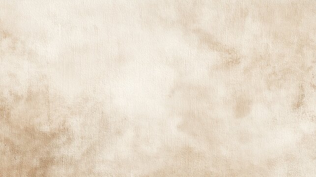 Aged parchment texture with warm beige tones and irregular brown stains evokes vintage and antique paper surfaces in soft, natural hues.