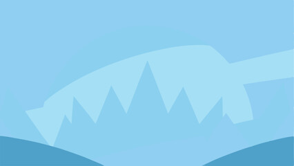 Abstract blue landscape composition geometric shapes mountainous silhouette design