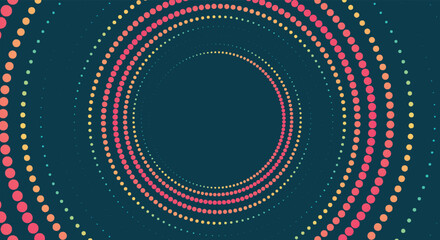Abstract  colorful Dot line Spiral Background
