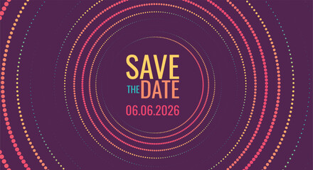 Save the date banner. Can be used for business, marketing and advertising. logo graphic design of event summit made for Technology and upcoming events.	