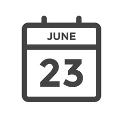 June 23 Calendar Day or Calender Date - Deadline or Appointment