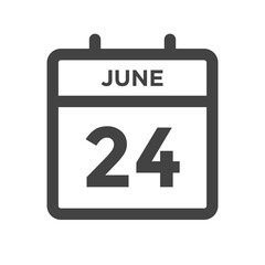 June 24 Calendar Day or Calender Date - Deadline or Appointment