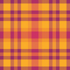 Vibrant herringbone plaid pattern in warm orange and purple hues.  Perfect for textile design, fashion, website backgrounds, or any project needing a bold, textured aesthetic.