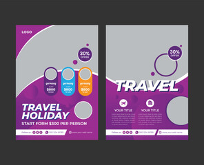 Explore the World Travel Flyer Web Banner Leaflet Poster Brochure, beautiful travel flyer template
