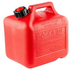 Gas, fuel, can or tank. Fuel container with spill proof smart control spout. Spout extender, red...