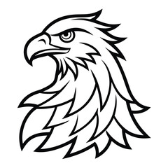 eagle Line art vector icon on a white background