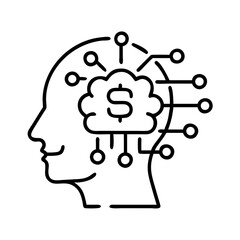 Financial technology and artificial intelligence concept for business and investment strategy