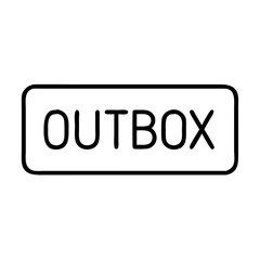 Outbox vector icon, message outbox, email outbox, send message, send email, outbox symbol, outbox sign