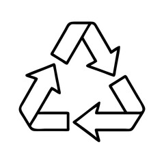 Recycle symbol icon vector illustration, eco friendly, ecology, and environmental protection concept design