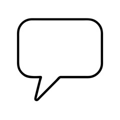 Speech bubble vector graphic for dialog box design and message icon illustration and communication art