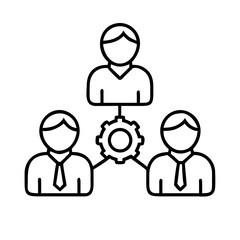 Teamwork collaboration management structure icon vector illustration for business and organization 95