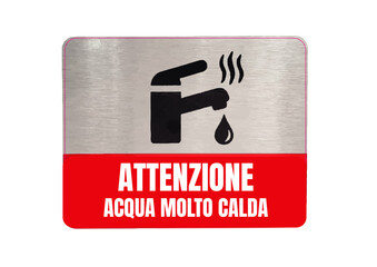 ATTENZIONE ACQUA MOLTO CALDA