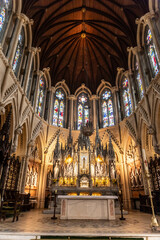 This striking photograph captures the grandeur of St. Colman's Cathedral in Cobh, Ireland&mdash;a stunning example of Gothic Revival architecture and a prominent landmark overlooking Cork Harbo