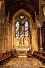 This striking photograph captures the grandeur of St. Colman's Cathedral in Cobh, Ireland&mdash;a stunning example of Gothic Revival architecture and a prominent landmark overlooking Cork Harbo