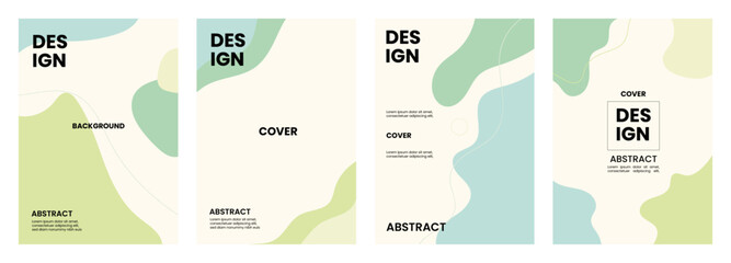 Abstract background design for poster, flyer, and cover bundle template in A4 size.