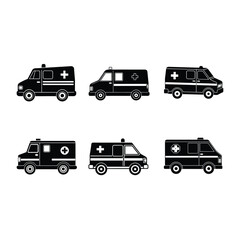 Modern clean beautiful Ambulance Car vector editable icon graphic design

