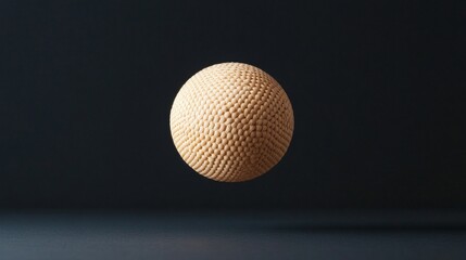 Woven Sphere on Dark Backdrop, Texture , Abstract