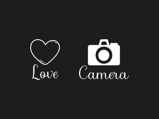 Love camera simple and stylish t shirt for photography lovers