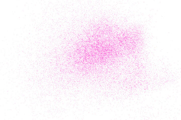 Fototapeta premium Pink glitter scattered flying isolated on white, background and texture, clipping 