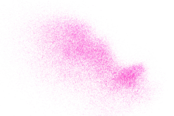 Pink glitter scattered flying isolated on white, background and texture, clipping	