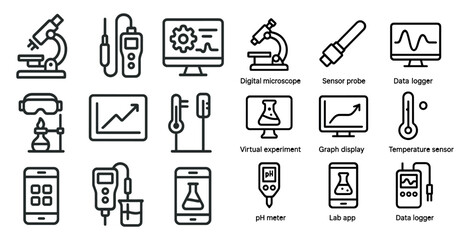 Scientific instruments and data analysis tools for virtual experiments