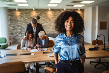 Portrait of a beautiful african american businesswoman in the office