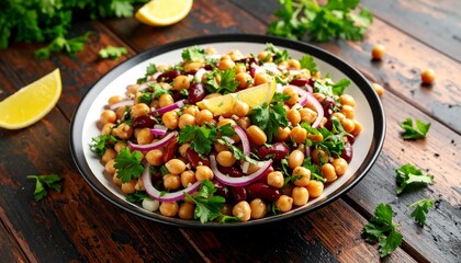 classic American three bean salad .Bean salad. Three bean salad 