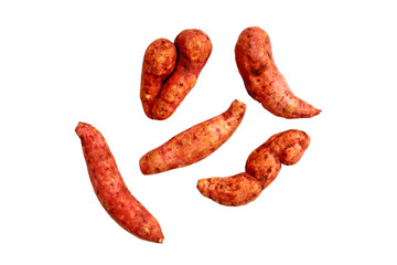 Sweet potato on white background.