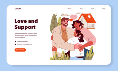 Family Day. Flat Vector Illustration