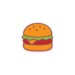 Burger Icon Vector Illustration