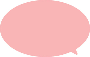 ピンクのシンブルで使いやすい楕円形の吹き出し