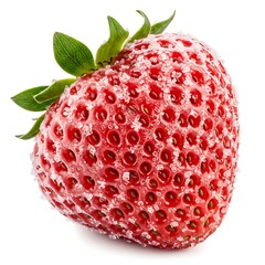 Strawberry with Dew on Surface
