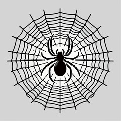 Obraz premium illustration of a web with spider