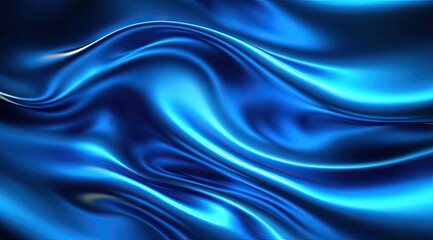 Obraz premium Abstract flowing blue fabric