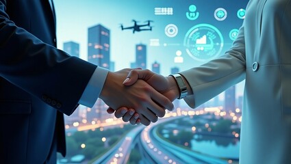 Strategic Partnership Drone Technology and Business Collaboration in Smart Cities