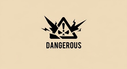 High Voltage Danger Striking Graphic Design of a Hazardous Warning Symbol