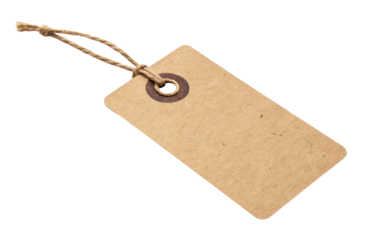 Blank Craft Paper Tag with String for Labeling and Organization