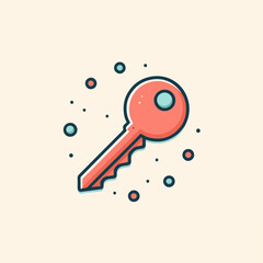 vector illustration of a key