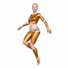 女性サイボーグ　3DCGレンダリング
