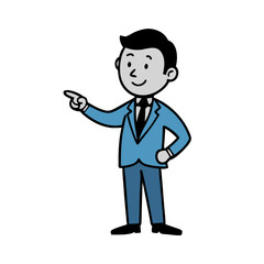 Obraz premium businessman cartoon character