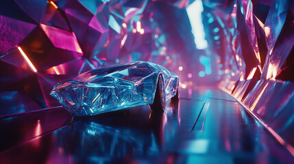 Futuristic business with artificial intelligence, blockchain, and augmented reality technology driving innovation, efficiency, and profitability through sleek minimalist design