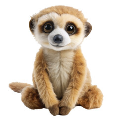 Fototapeta premium plush meerkat toy PNG, transparent background
