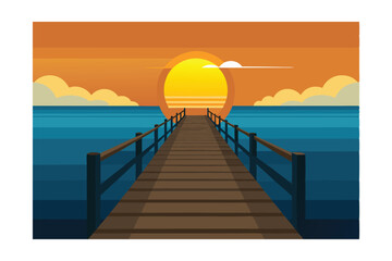 sunset on the beach