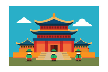 Fototapeta premium chinese temple in the city