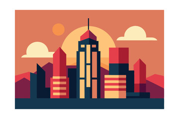 Fototapeta premium city skyline vector illustration