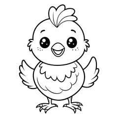 Naklejka premium Cute Baby Chick Vector – Farm Animal Illustration for Kids and Crafters