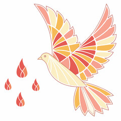 Pentecost Dove With Flames