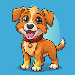 Adorable Cartoon Puppy