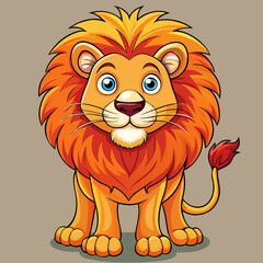 Obraz premium Cute Cartoon Lion Illustration